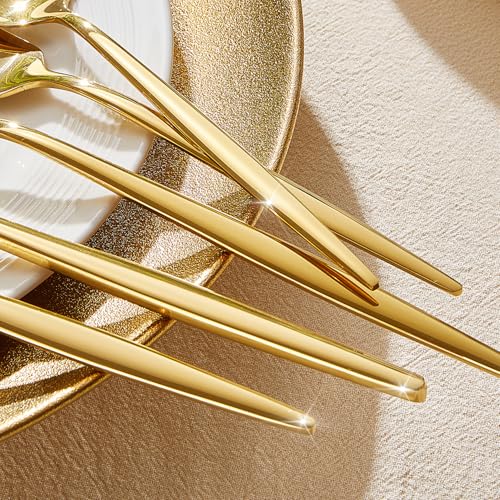 18 10 Silverware Set for 4 (Gold / 20-Piece)