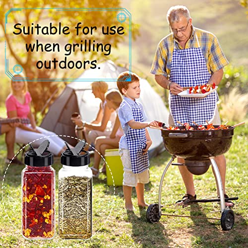 24 Pack 3.5 oz Square Plastic Spice Jars