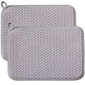 Dish Drying Mats for Kitchen Counter 2 Pack (Gray)