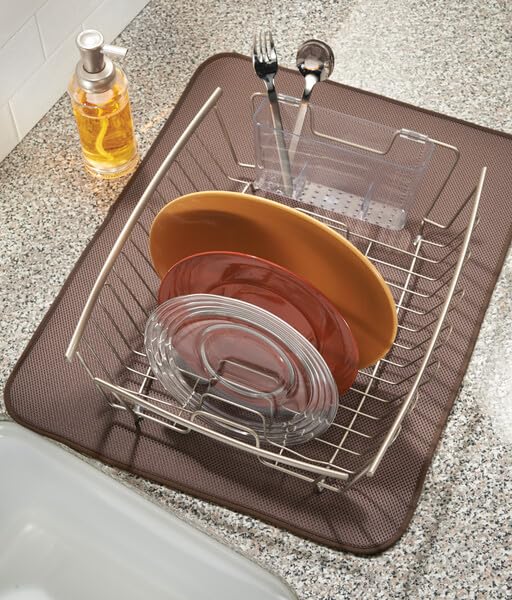 iDry Large Kitchen Countertop Dish Drying Mat (Mocha / Medium)