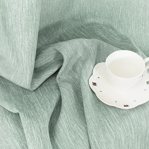 Living Room Curtains for Windows Semi Sheer Curtains 90 Inch Length Boho Room Decor Sliding Glass Patio Doorways Light Filtering Privacy Protect Soft Texture (50"W x 90"L (Pack of 2) / Aqua)