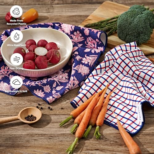 Waffle Kitchen Towel Set of 2 (Americana Bloom)