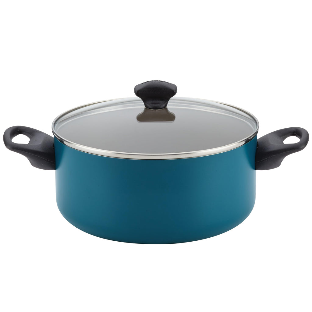 Dishwasher Safe Aluminum Nonstick Cookware Pots and Pans Set (Teal)