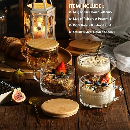 4pcs Set Vintage Coffee Mugs gifts for women (4 Pack)