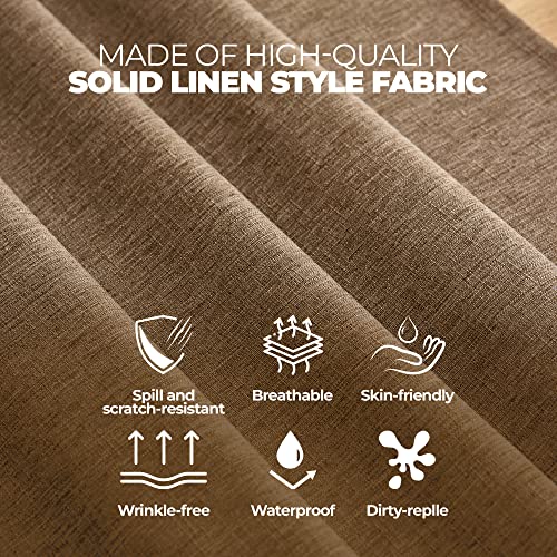 Waterproof Round Tablecloth for Round Dining Table (Coffee / 70" (Round))