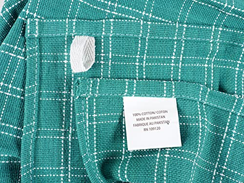 Assorted Flat Kitchen Towels (Teal / 18 x 28 - 10 Pack)