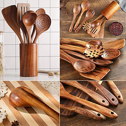 Teak Wooden Kitchen Utensil Set (xs/8)