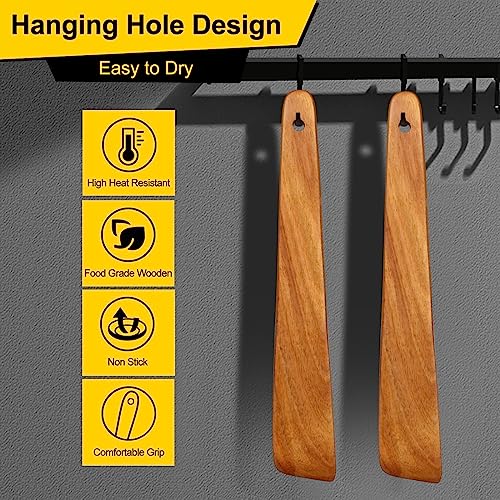 Wooden Spatula for Kitchen Utensil Spurtle Kitchen Tool Teak Wood Spatula (1 Piece 10 Inches)