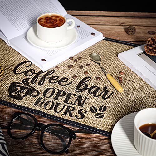 2 Pcs 20 x 14 Inch Coffee Placemats for Countertop (Fresh Style)