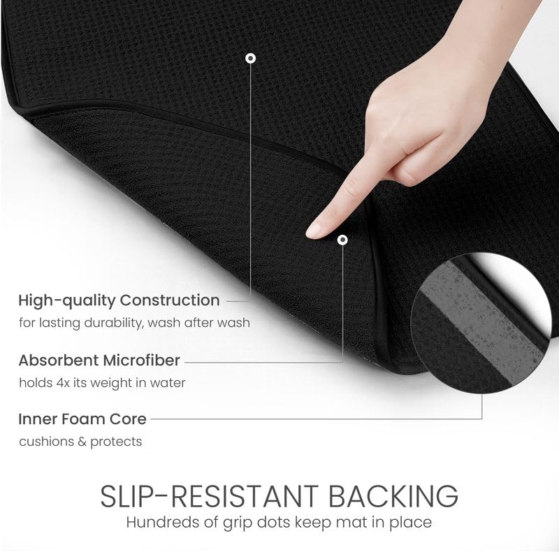 Dish Drying Mat (Black / 17" x 24")
