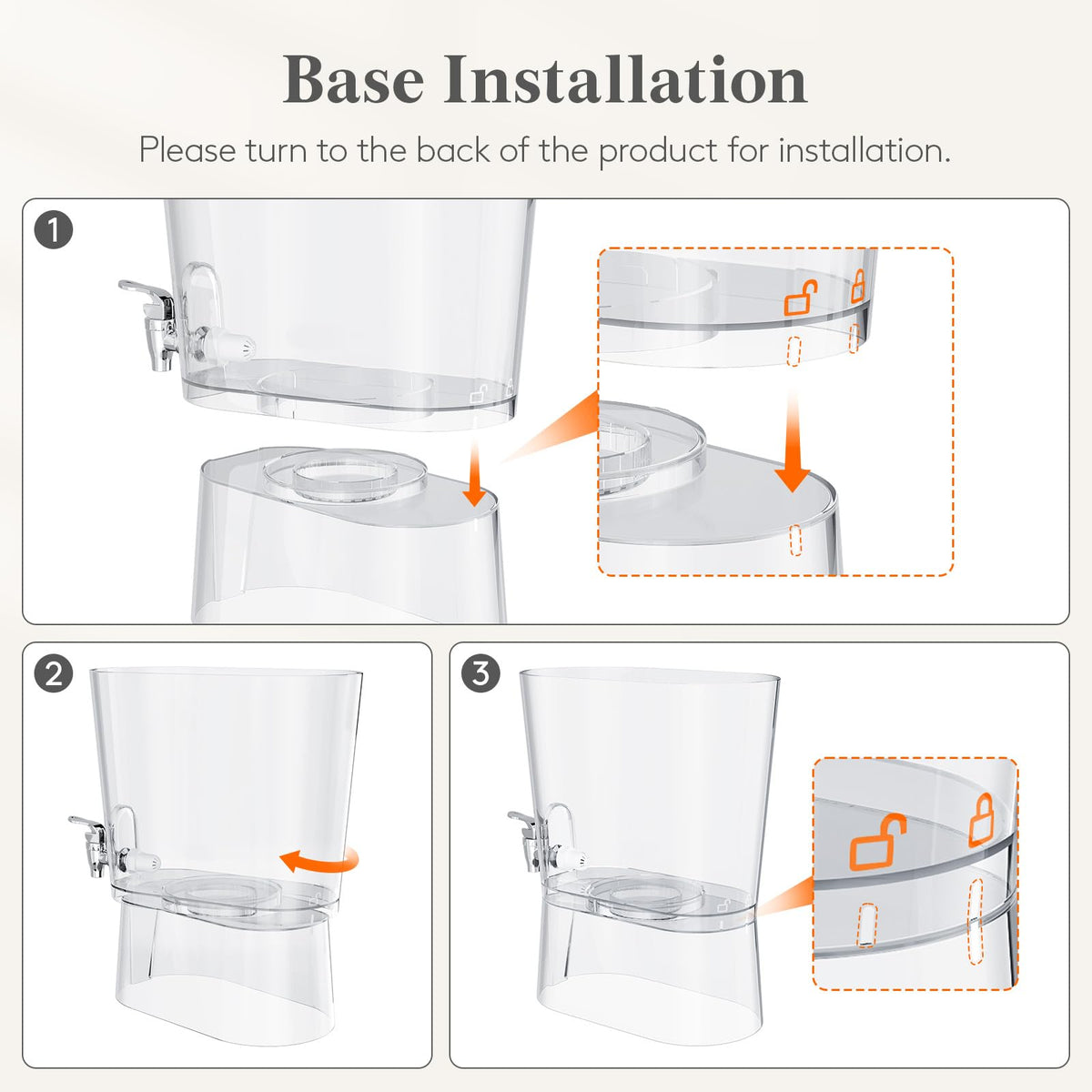 3 Gal Drink Dispenser with Fruit Infuser & Leak