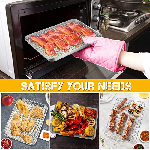 10.4 Inch Toaster Oven Pan Tray with Wire Rack (10.4 Inch)
