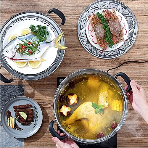Steamer Pot for Cooking 11 inch Steam Pots with Lid 2 (11 Inch)