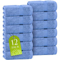 Wealuxe Light Blue Washcloths (Light Blue / Washcloth 12-Pack)