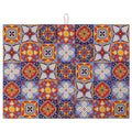 Talavera Mexican Tiles Dish Drying Mat for Kitchen Counter Microfiber Absorbent Dish Kitchen Drying Mat Draining Reusable Washable for Dishes