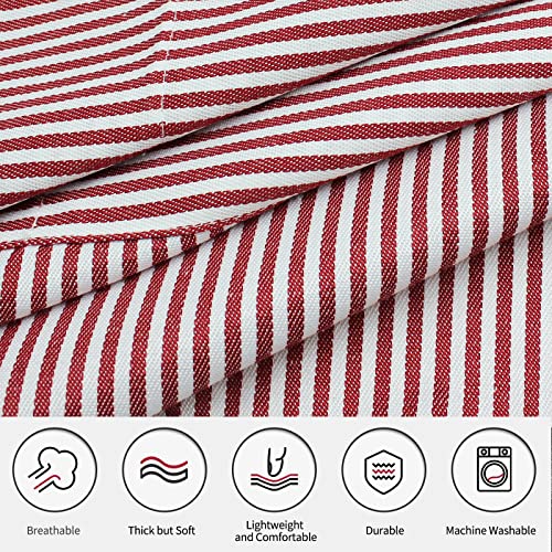 2 Pack Cooking Aprons for Women with Pockets (Red)