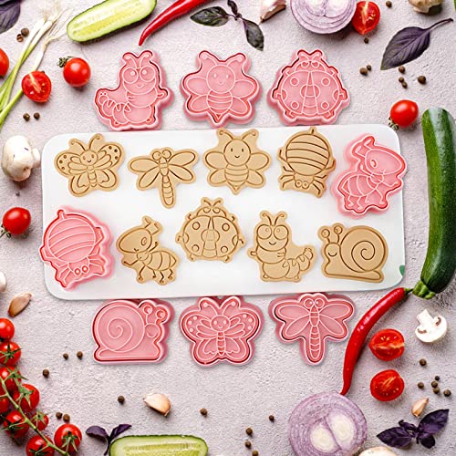 Insect Cookie Cutters Set (Insect Cookie Cutters With Plunger Stamps)