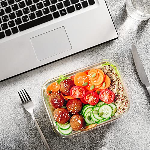 24 Piece Glass Food Storage Containers with Lids (Gray)