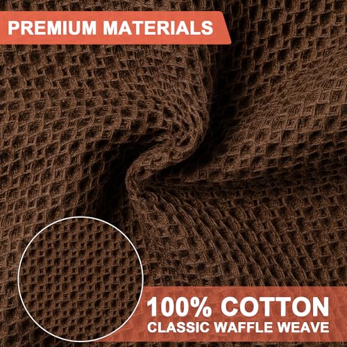 Kitchen Towels 6 (Dark Brown / 12 x 12 - 6 Pack)