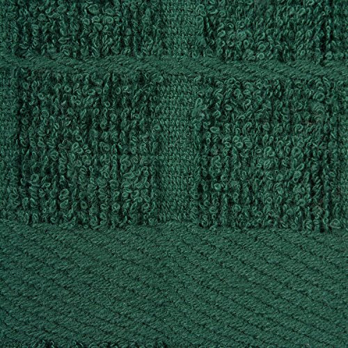 Basic Terry Collection Solid Windowpane Dishcloth Set (Green / 12x12")