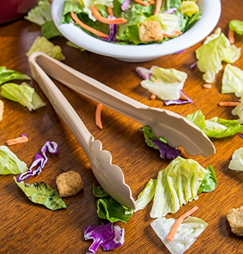 Carly Salad Tong (9" Utility Tong / 12 Pack / Beige)