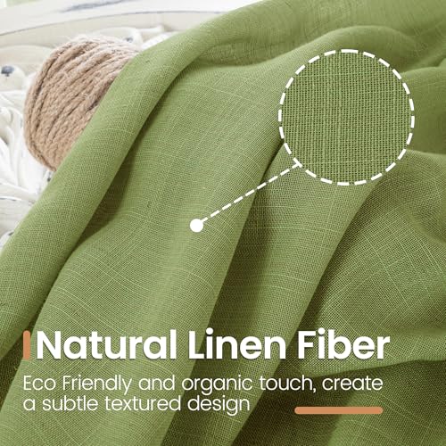 54 Inch Length Green Curtains for Short Living Room Windows (Green / 42"W x 54"L (Pack of 2))