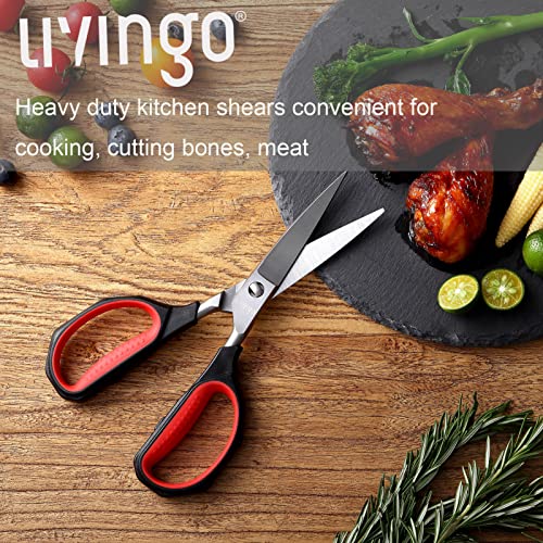 8.5" Heavy Duty Kitchen Shears Stainless Steel Come Apart Scissors (B - Kitchen Scissors)