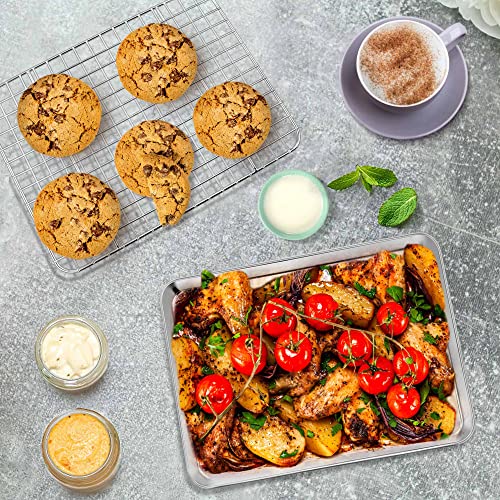 12.5 Inch Toaster Oven Pan Tray with Wire Rack (12.5 Inch)
