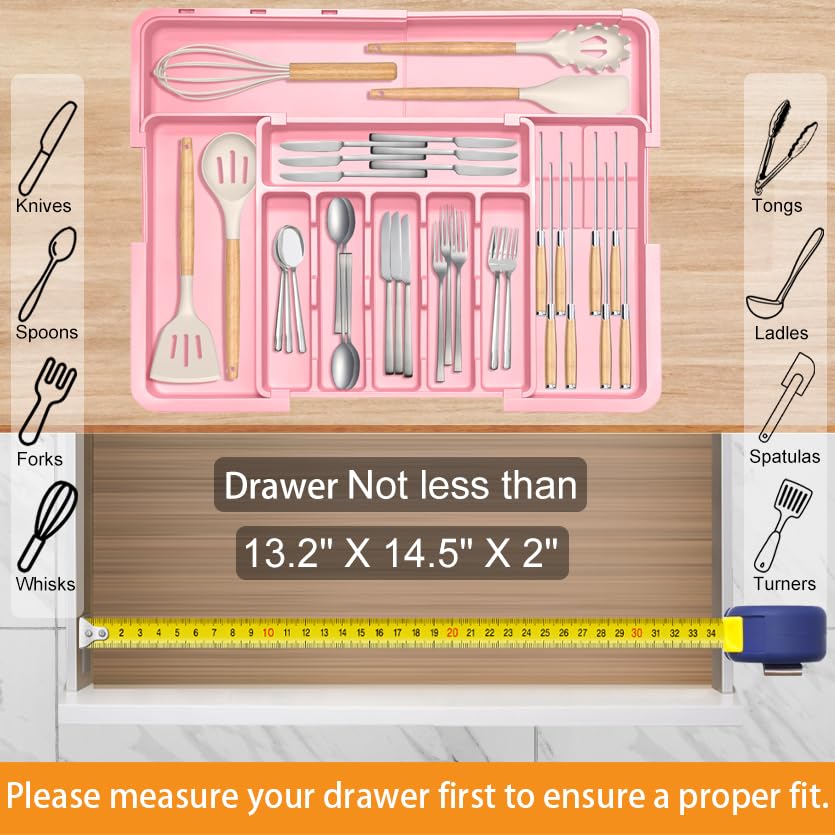 Silverware Organizer (Pink)