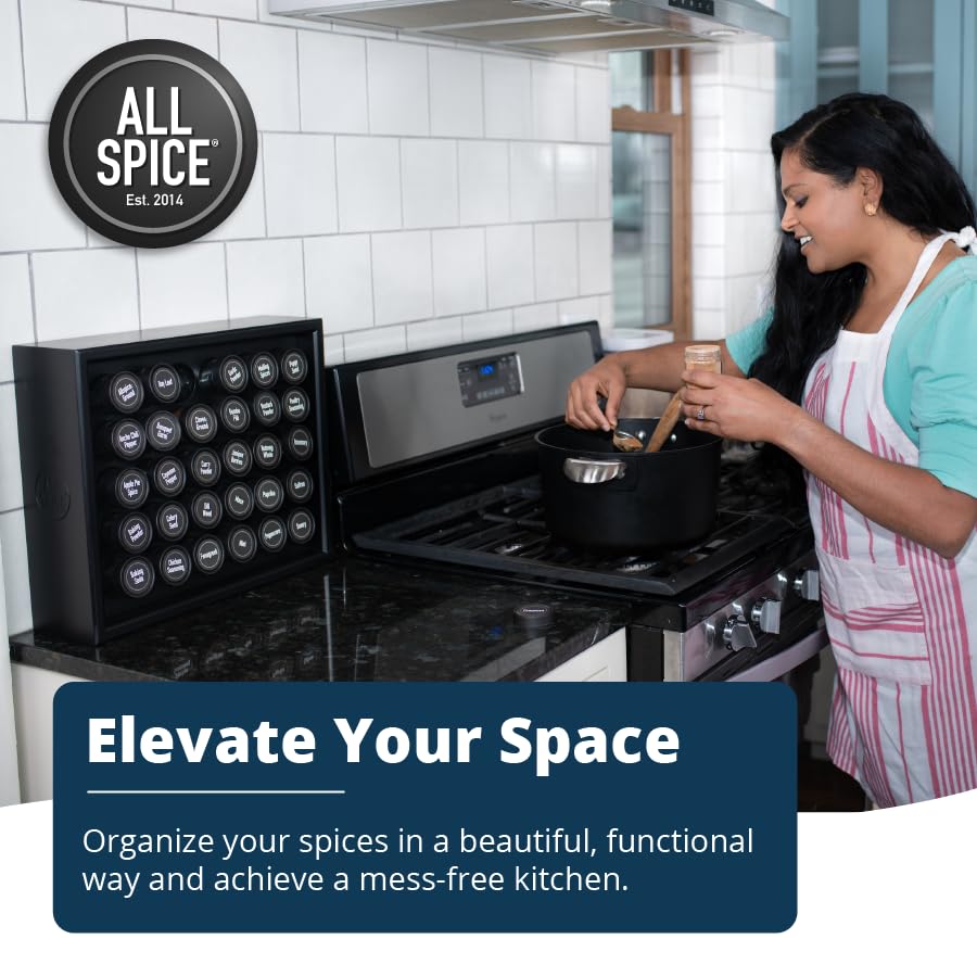 Spice Rack Organizer (30 Jar / Matte Black)