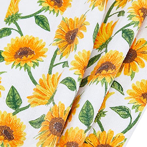 Oven Mitts and Potholders Dish Towles Set 100% Cotton for Perfect for Gifting (Yellow)