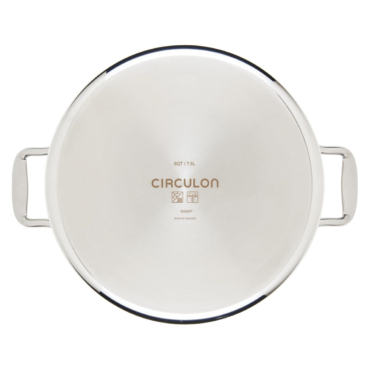 C1 Series Clad Stainless Steel with ScratchDefense Technology Cookware Nonstick Induction Stockpot with Lid (8 Quart)