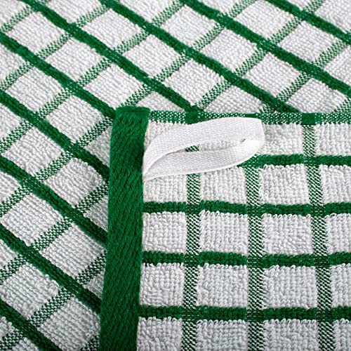 Premium Dish Towels for Kitchen (Green / Dish Towels 8-Pack, 16x26 Inches)
