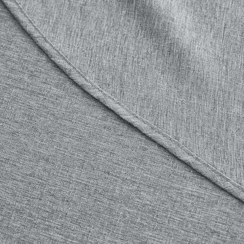 Linen Texture Round Tablecloths 60 Inch (Cool Grey / 60" (Round))