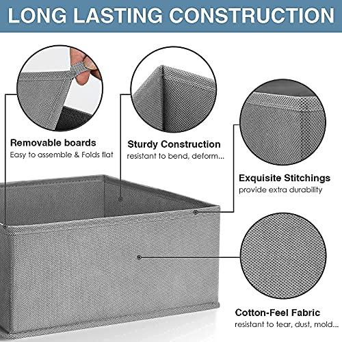 Drawer Organizer Clothes (Grey / 8 Pack)