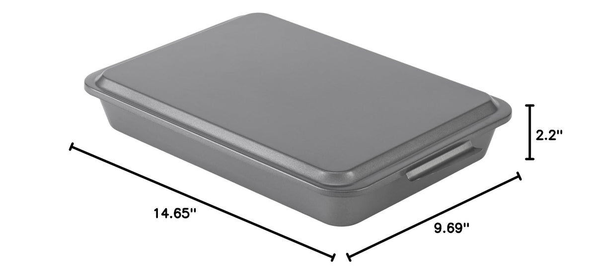 Everyday Baking Pan with Metal Lid Nonstick Warp (Oblong Pan (w/ Metal Lid) / 9 x 13 inches)