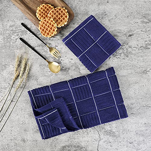 Kitchen Towels and Dishcloths Set (Blue)