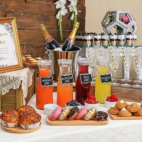 Set of 6 Glass Carafe with Lid (Clear)