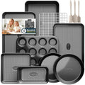 12 Piece Nonstick Bakeware Set (Black / 12PCS)