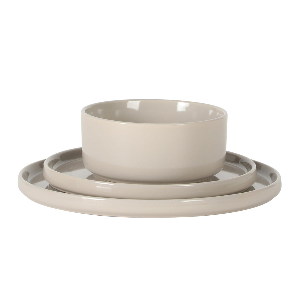 Moonstone 12 Piece Modern Stoneware Dinnerware Set for 4 (Grey (Moonstone) / Service for 4 (12pcs))