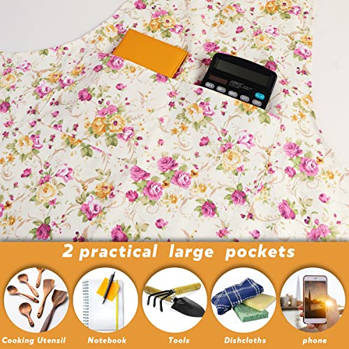 Extra Large Canvas Cotton Apron for Men & Women (Pink Rose)