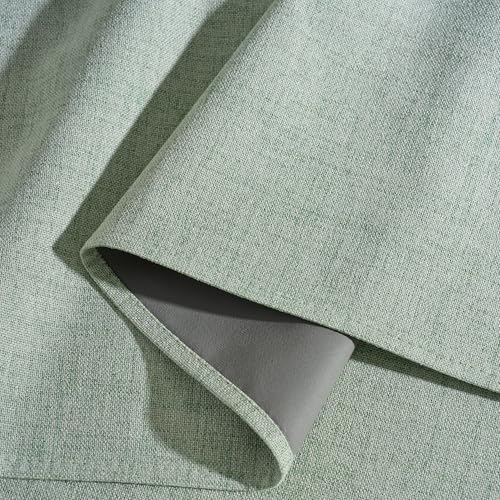 Sage Green 100% Blackout Curtains 84 Inch for Bedroom Living Room (Sage Green / 52"W x 84"L (Pack of 2))