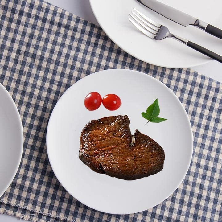 Porcelain Appetizer Plates Set of 3 Small 5 Inch White Dessert Salad Plates (5-inch)