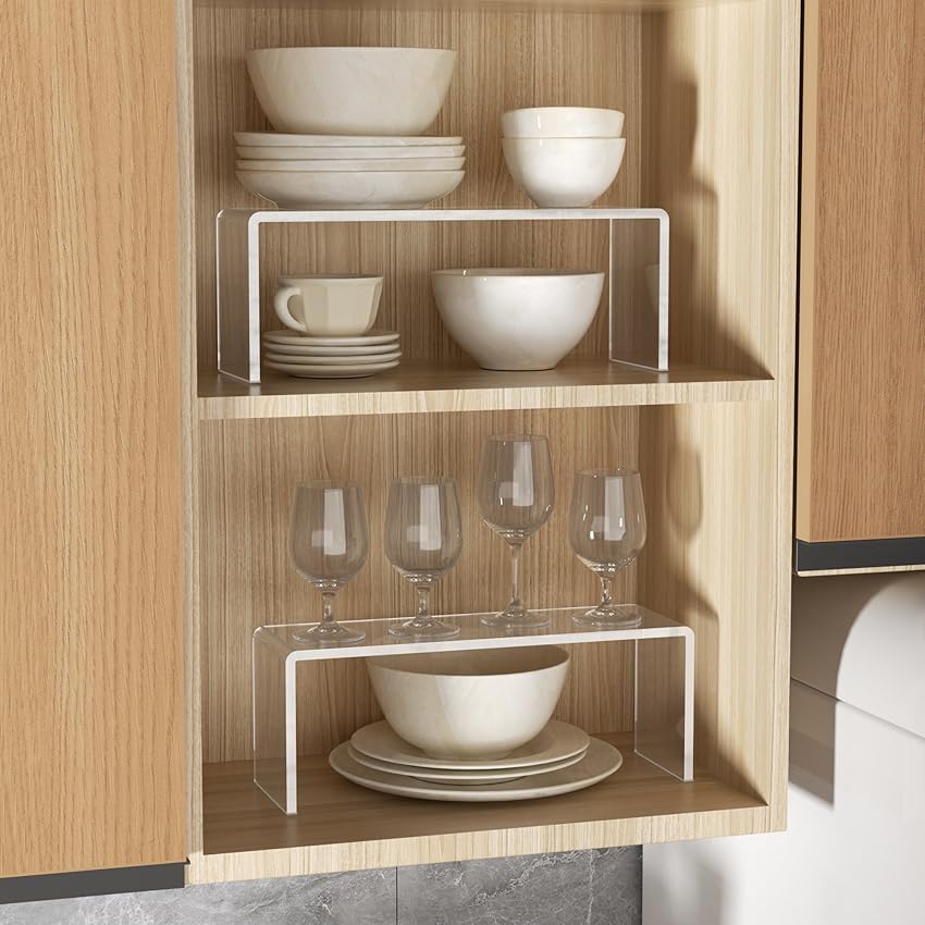 Cabinet Shelf Organizer (4 Pack)