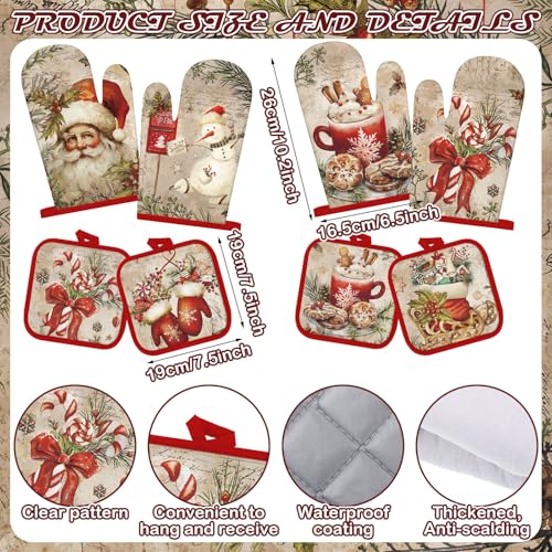 12 Pcs Vintage Christmas Kitchen Accessories Set (Christmas Retro Man)