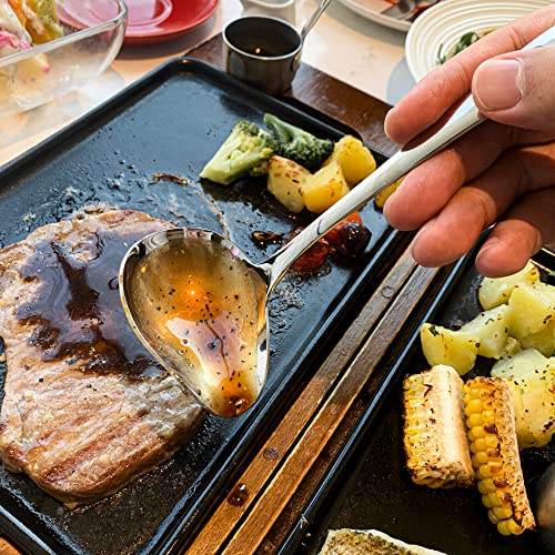 7 Inch Small Sauce Ladle with Pour Spout 18 (1 x Sauce Spoon)