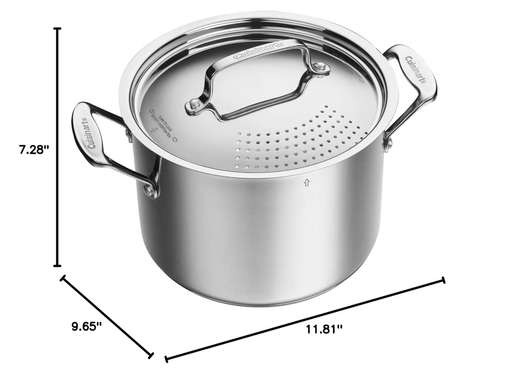 766S 22 6 Qt. Stainless Steel Pasta Pot w (6.3 Quarts)