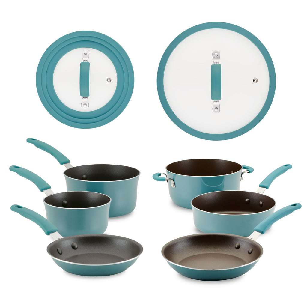 Cook + Create Aluminum Nonstick Cookware Set (Agave Blue / Cookware Set (10 Piece))