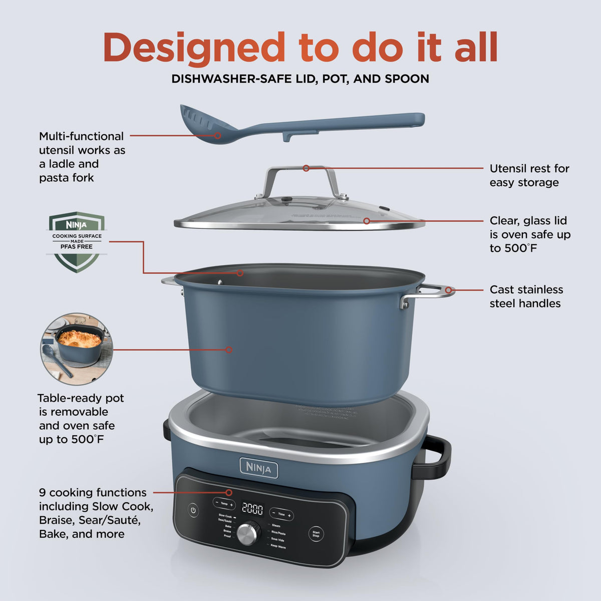 PossibleCooker™ PRO Plus 9 (Blue / 8.5 Quarts)