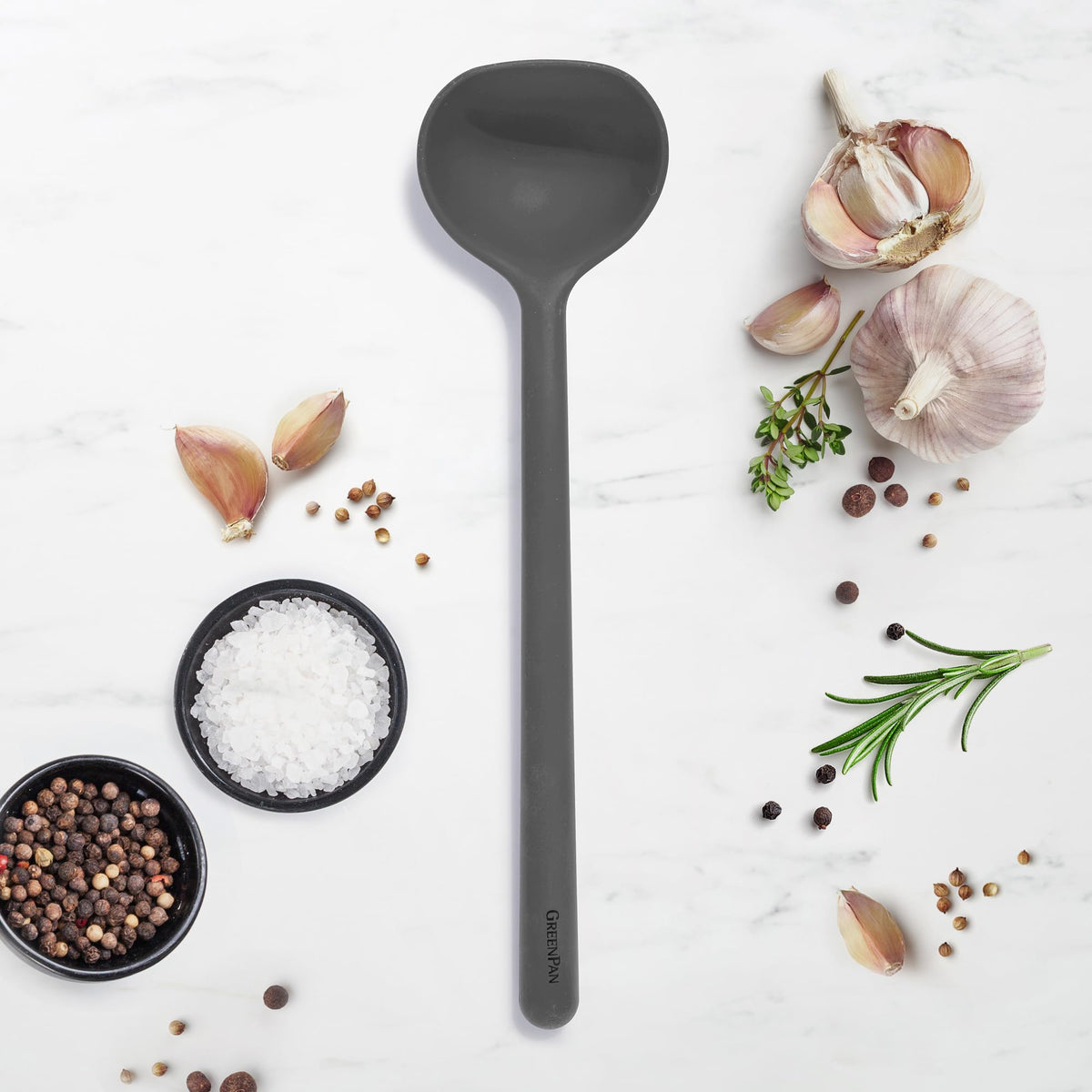 Silicone Ladle (13 inches Ladle / Charcoal Gray)